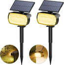 Fabrito Solar Spot Lights Outdoor 136 LEDs, Large Area Lighting Solar Lights Outdoor, 2 Pack IP65 Waterproof Landscape Spotlights Auto On/Off for Yard, Garden, Pathway, Plants,Tree (Warm White) by GreenHaven Gardens