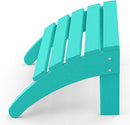 WestinTrends Outdoor Ottoman, Patio Adirondack Ottoman Foot Rest, All Weather Poly Lumber Folding Foot Stool for Adirondack Chair, Widely Used for Outside Porch Pool Lawn Backyard, Turquoise by CozyNest Decor