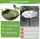 6.5" Ceramic Birdbath Bowl Wild Bird Feeder Food Holder Container Feeding Tray for Outside Bee Bird Water Bath Outdoor Garden Courtyard Decoration(Small) by GreenHaven Gardens