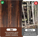 2 Pack Garden Wooden Fence Anti-Corrosive Outdoor Landscape Edging Flexible Decorative Border with a Pair of Gloves for Garden Yard Flower Tree Fence - 7.9'' H x 47'' L by GreenHaven Gardens