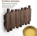 Wall Mounted Piano Coat Rack| Coat Rack Wall Mount| Flip Down Hook Rack 5 Hooks| Entryway Wall Art Hook,Made of Acacia Wood (Wood Wax Oil Dyed Walnut Color).Wall Art by CozyNest Decor