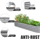 2 Pack 8x3x1FT Galvanized Raised Garden Bed Large Metal Planter Box Kit Elevated Raised Garden Planters for Outdoor Plants, Gray by CozyNest Decor