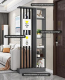 Wall Room Divider, Storage Cabinet Storage Display with Shelves, Modern Freestanding Wood Room Divider Screen, Wall Privacy Screens for Home Decorative (Grey,35.4" L x 9.5" W x 79.5" H) by CozyNest Decor