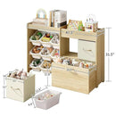 Toy Storage Organizer for Kids, 9-Bin Toy Organizer with 2-Drawers,Movable Toy Chest and Top Rack, Multifunctional Kids Bookshelf and Toy Storage for Living Room, Playroom, Nursery, White by CozyNest Decor