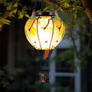 2 Pack Dragonfly Hot Air Balloon Solar Lantern Outdoor Waterproof, Glass Balloon Lanterns for Outside, Decorative Hanging Solar Lights Patio Garden Yard Gift for Women Moms by GreenHaven Gardens