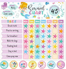 Reward Chart for Kids,Magnetic Behavior Chore Chart for Kids at Home,26 Mermaid Chore Charts,1960 Diamond Stickers,56 Reward Stickers,Incentive Chart to Develop Responsibility and Good Habits,Mermaid by CozyNest Decor
