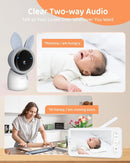 ARENTI 4MP 2.4G&5G WiFi Baby Monitor with 2 Cameras and Audio, Night Light, Auto Traking, Cry&Motion Detection, Temperature Sensor, App Control by TinyTreasures Baby Boutique