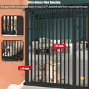 55.1 Inch Tall Baby Gate Auto Close Dog Gate Adjustable 29.92" - 43" Wide Pressure Mounted Walk Through Swing Pet Gate for Doorways (Black, 29.92" - 43") by TinyTreasures Baby Boutique