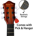 23" Acoustic Guitar, Kids 6 String Toy Guitar - Realistic Steel Strings - Beginner Practice First Musical Instrument for Children, Toddlers (Amber Sunburst) by TinyTreasures Baby Boutique