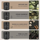 Scented Candles Set | Masculine Candle, Gifts for Men - Soy Candles for Home Scented - 4 Pack Aromatherapy Candle Gift - Scent of Vintage Oak/Cedar Oakmoss/Magnolia & Sandalwood/Pine & Clove by CozyNest Decor