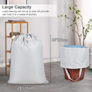 Polecasa Heavy Duty Large Laundry Bag with 130gsm Tear Resistant Fabric and Handles, Easy to Carry Durable Dirty Clothes Drawstring Bag, Perfect for College Dorm, Travel, 2 Pack 28”x36”, Silver by TinyTreasures Baby Boutique