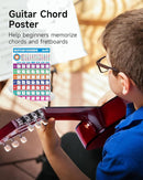 Moukey 30" Acoustic Guitar for Beginners Kids Youth 1/4 Size Dreadnought Guitarra Acustica Kit with Chord Poster, Gig Bag, Tuner, Picks, Nylon Strings, Capo, Strap - Natural by TinyTreasures Baby Boutique