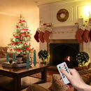 GenSwin Christmas Tree Flameless Taper Candles with Remote Timer, Christmas LED Taper Candles with 3D Flame, 4 Pcs Green LED Candlesticks for Christmas Home Decoration(0.78” x 9.8”) by CozyNest Decor