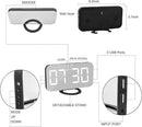 Digital Clock Large Display, LED Alarm Electric Clocks Mirror Surface for Makeup with Diming Mode, 3 Levels Brightness, Dual USB Ports Modern Decoration for Home Bedroom Decor-Black by CozyNest Decor