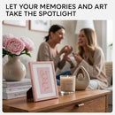 Homeforia Rose Gold 4x6 Picture Frame, High End Metal 4 x 6 Frames with Mat 3 x 5 for Print, 4by6 Desk Frame Matted to 3x5 inch Photo, 4 by 6 Wall or Tabletop Frame, Tempered Glass, Wall Kit, Set of 1 by CozyNest Decor