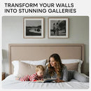 Homeforia 20x20 Wood Picture Frame, High End Natural Oak 20 x 20 Square Light Wooden Frames with Mat 16 by 16 inch Photo, 20by20 Poster Frames Matted to 16x16 Print, Tempered Glass, Wall Kit, Set of 1 by CozyNest Decor