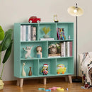 LEYAOYAO 8 Cube Bookshelf 3-Tier Bookcase with Legs, Mint-Green Kids Book Shelf Cute Storage Organizer, Large Open Toy Shelves Modern Bookshelves,Display Bookcases for Bedroom,Living Room,Nursery by CozyNest Decor