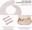 Baby Weaning Set - Silicone Toddler Feeding Set (10 Pcs) with Adjustable Bib, Suction Bowl, Plate, Fork, Spoon, Water & Snack Cup Kit - Baby Led Weaning Kit by TinyTreasures Baby Boutique