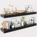 Heimlove 40 Inches Floating Shelves for Wall,9.3" Deep Black Long Floating Shelves Set of 2,Large Display & Storage Shelf,Wall Shelf for Bathroom Bedroom Living Room Kitchen Office by CozyNest Decor