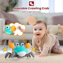 Crawling Crab Baby Toy - Infant Tummy Time Crab 3 4 5 6 7 8 9 10 11 12 Crab Toys for Babies Boy 3-6 6-12 Learning Crawl 9-12 12-18 36 Months Walking Toddler Development Birthday Gifts with Dancing by TinyTreasures Baby Boutique