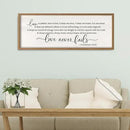 Love Is Patient Love Is Kind Wall Decor Art 32×12 Inch (Wood) by CozyNest Decor