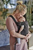 BabyBjörn Baby Carrier Mini, Charcoal Gray, 3D Jersey | Infant Carrier (7-25 lbs), Ergonomic, Easy-to-Use by TinyTreasures Baby Boutique