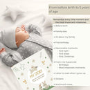 Baby Book Keepsake Gender Neutral to Paste Photos and Writing with +50 Pages and Stickers - Baby Memory Book from the First Year to 5th - Newborn Gifts, Baby Shower and Gender Reveal by TinyTreasures Baby Boutique