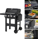 Monument Grills 4-Burner Liquid Propane Gas Grill, Matte Black Stainless Steel Burner Grill with Clearview® Lid and One Foldable Shelf for Outdoor Cooking Kitchen Patio Backyard Barbecue, Mesa420MF by GreenHaven Gardens