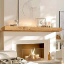 72x7x3 Fireplace Mantel - Solid Rustic Wood - Wall Mounted Floating Shelf with Invisible Heavy Duty Steel Bracket (Natural Wood) by CozyNest Decor