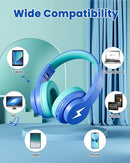 seenda Kids Headphones Wireless, Bluetooth Headphones for Kid with 85/94dB Volume Limit, 45H Play Time, 3 Light Modes, Built-in Mic Headset for Toddler Boy Girl Travel School iPhone iPad Tablet by TinyTreasures Baby Boutique