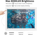 YINGWOND A3 LED Light Pad with Fixed Cord, 16.6 * 12.6 Inches, 3 Levels of Brightness up to 8000LUX, Uniform Illuminated Light Box for Tracing Drawing Weeding Vinyl and Diamond Painting by TinyTreasures Baby Boutique
