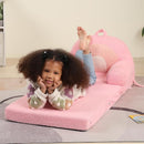 Foldable Kids Sofa, Comfy Rainbow Toddler Couch with Tri Folding Foam Cushions, Comfy Couch for Kid Age 18 Months and Up by TinyTreasures Baby Boutique