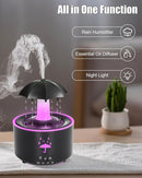 Aesthetic 2-in-1 Humidifier Oil Diffuser with Rotating Raindrop & 7 LED Mood Lights,Cool Mist Humidifier Quiet Variable Mist for up to 24 Hrs,Easy to Fill & Clean, Auto Shut-Off by TinyTreasures Baby Boutique