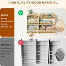 Wall Bookshelf - 3-Tier Floating Wooden Shelves for Kids Room, Nursery, Baby Room, Playroom, Living Room - Birch Hanging Montessori Bookshelf (Narrow) by TinyTreasures Baby Boutique