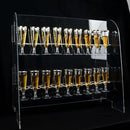 Tableclothsfactory 25" Clear Acrylic 2-Tier Wine Glass Stemware Rack, Champagne Flute Holder with Stand by CozyNest Decor