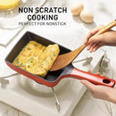 Wooden Spoons for Cooking - 5-Piece Wooden Kitchen Utensil Set made of Natural Solid Wood Material - Includes Salad Spoons, Spaghetti Spoon, Salad Fork, Flat Spatula,Slotted Spatula(A05) by CozyNest Decor