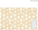 Encasa XO Ironing Mat/Pad (Large 48"x28") with 3mm Padding & Silicone Iron Rest for Steam Pressing on Tabletop or Bed - Heat Resistant, Portable, Quilting & Travel Blanket - Daisy Beige by CozyNest Decor