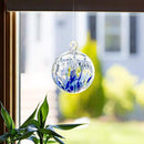 Luke Adams Handmade Glass Gazing Balls for Garden on Clearance – Hand Blown Glass Gazing Ball for Yard Décor – Decorative Garden Globe Raindrop (Blue) by CozyNest Decor
