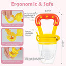 WAJIAYON Baby Fruit Feeder/Food Feeder Pacifier (3 Pack)- Infant Teething Feeders | Silicone Teether Feeder Babies | Baby Feeding Essentials | Food Pacifier for Babies - Pink by TinyTreasures Baby Boutique