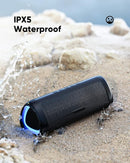 Bluetooth Speaker with HD Sound, Portable Wireless, IPX5 Waterproof, Up to 20H Playtime, TWS Pairing, BT5.3, for Home/Party/Outdoor/Beach, Stocking Stuffers, White Elephant Gifts for Adults (Black) by TinyTreasures Baby Boutique