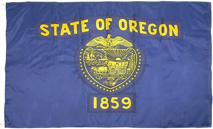 FlagSource Oregon Nylon State Flag, Made in the USA, 3x5'