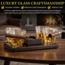 The Wine Savant Cigar Glasses Tray & Ash Tray, 4 Whiskey Cigar Glasses