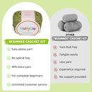 WaldyWop Crochet Kit for Beginners - 8 Flower Bookmarks Knitting Kit w/Step-by-Step Video Tutorials & Soft Yarn, Hook - Wobbles DIY Art Craft Kit for Adults Kids, Birthday Gifts for Women Girls Teen by TinyTreasures Baby Boutique