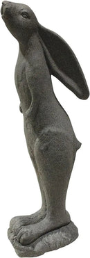 EMSCO Group Whimsical Rabbit Statue – Natural Granite Appearance – Made of Resin – Lightweight – 29” Height by GreenHaven Gardens