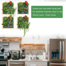 Vertical Wall Planter, 4 Pots Self Watering Living Planters Indoor, Wooden Frame Planter Wall Decoration Home Office (No Screw) by CozyNest Decor