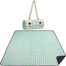 Picnic Blanket, 80''x80'' Waterproof Outdoor Blankets, Picnic Mat Washable for Beach, Picnic Blankets for Camping on Grass with Shoulder Strap - Green & White by TinyTreasures Baby Boutique