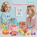 Flower Bouquet Craft Kit for Girls - Arts & Crafts Gift for 4 5 6 7 8 9 Year Old Girls, DIY Flower Making Toy Kit for Kids, Mess-Free Fun & Educational Activities for Preschool Kids, Birthday Gift by TinyTreasures Baby Boutique