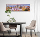 Pictures for Bedroom Kansas City Skyline Wall Art Canvas Prints Cityscape USA City Building Panoramic Night View Posters Modern Home Office Living Room Decoration Framed 13.8"x 45.3" by CozyNest Decor