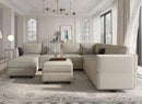 Belffin Modular Sectional Sofa with Storage Seat Oversized U Shaped Couch with Reversible Chaise Sofa Set with Ottoman Velvet Grey by CozyNest Decor