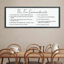 LuZhiQiang The Ten Bible Verse Wall Decor 40"×15" God Jesus Prayer for Christian Saying Catholic Scripture Sign Large Wood Framed Wall Hanging Art (Black) by CozyNest Decor
